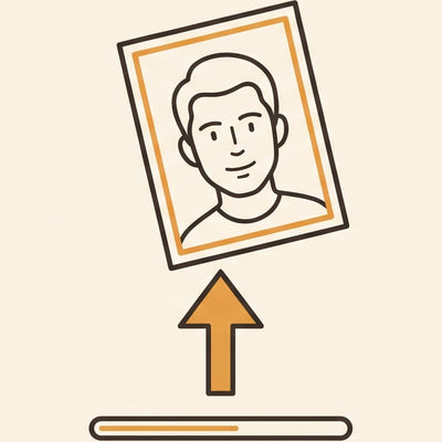 You upload your photo
